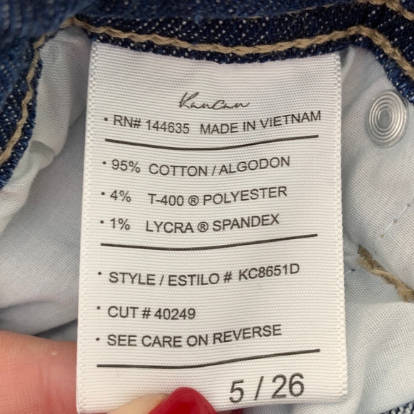 Kancan Filana Mid Rise Boyfriend Jeans Dark Wash Size 26 - Picture 11 of 14
